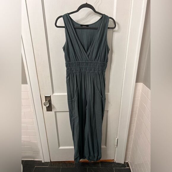 Cider Teal V-Neck Jumpsuit - Picture 2 of 6